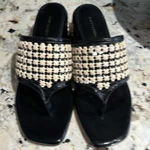 Leather slides